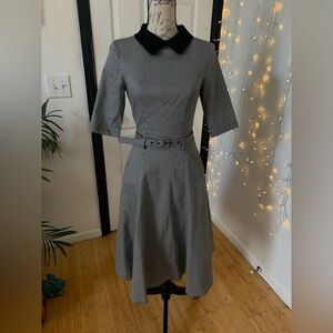 Collectif houndstooth swing dress